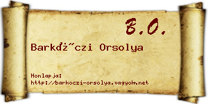 Barkóczi Orsolya névjegykártya