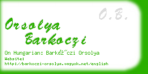 orsolya barkoczi business card